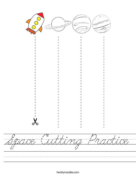 Space Cutting Practice Worksheet