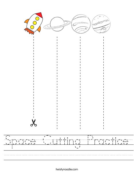 Space Cutting Practice Worksheet