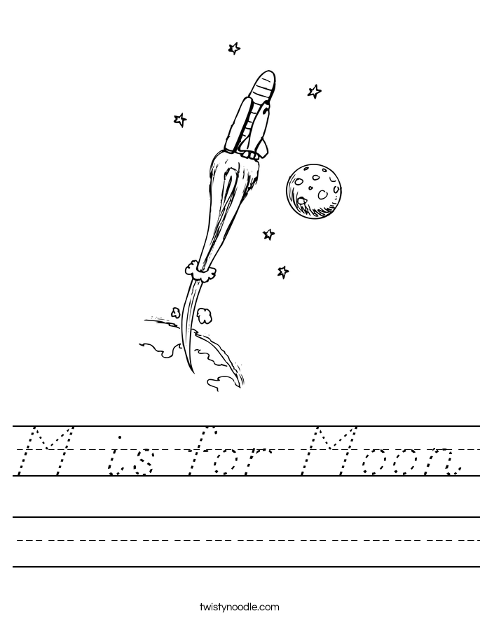 M is for Moon Worksheet