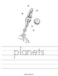 planets Worksheet
