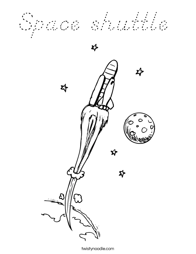 Space shuttle  Coloring Page