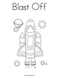 Blast OffColoring Page