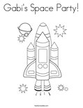 Gabi's Space Party! Coloring Page