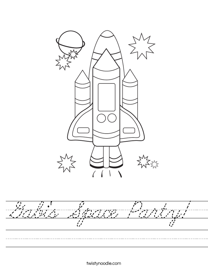 Gabi's Space Party! Worksheet