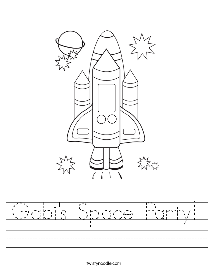 Gabi's Space Party! Worksheet