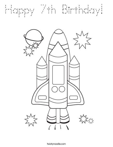 Space Shuttle Coloring Page