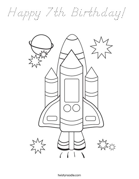 Space Shuttle Coloring Page