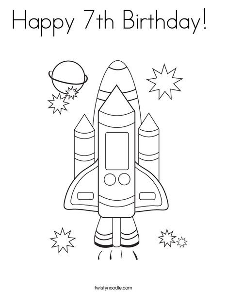 Space Shuttle Coloring Page