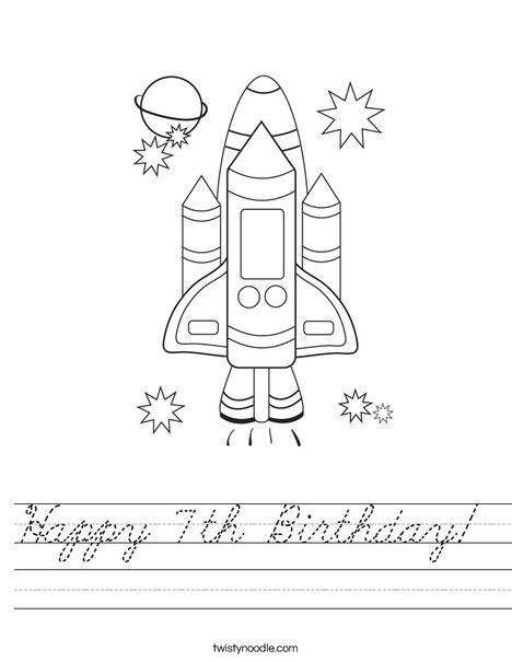 Space Shuttle Worksheet