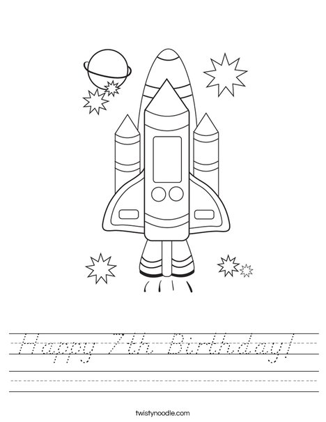 Space Shuttle Worksheet