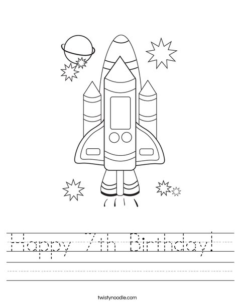 Space Shuttle Worksheet