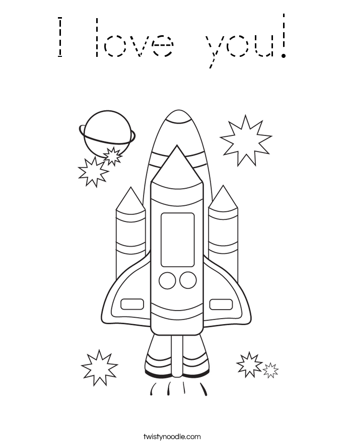 I love you! Coloring Page