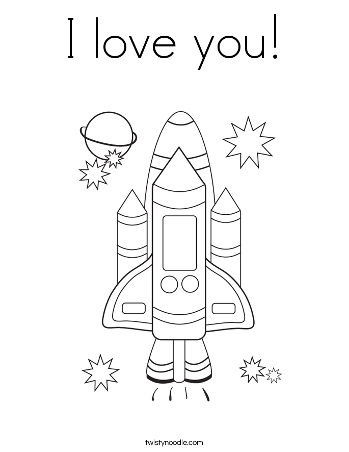 I love you! Coloring Page