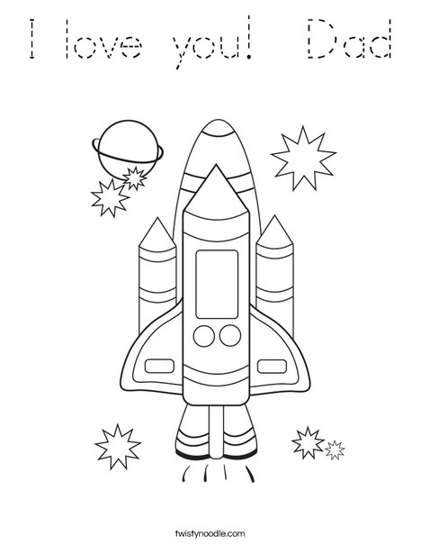Space Shuttle Coloring Page