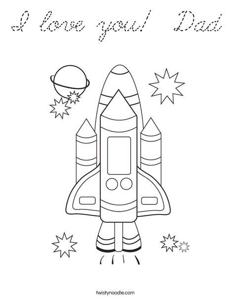 Space Shuttle Coloring Page