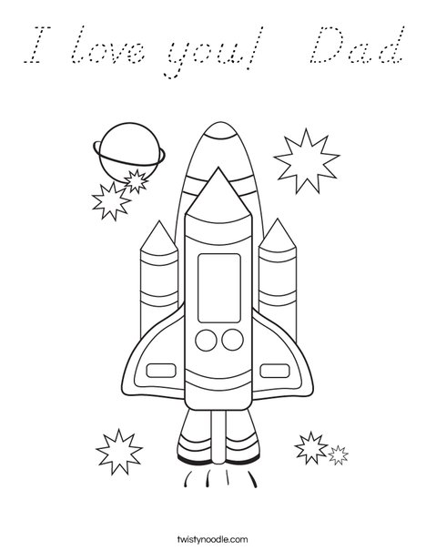 Space Shuttle Coloring Page