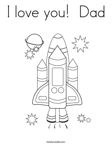 Space Shuttle Coloring Page