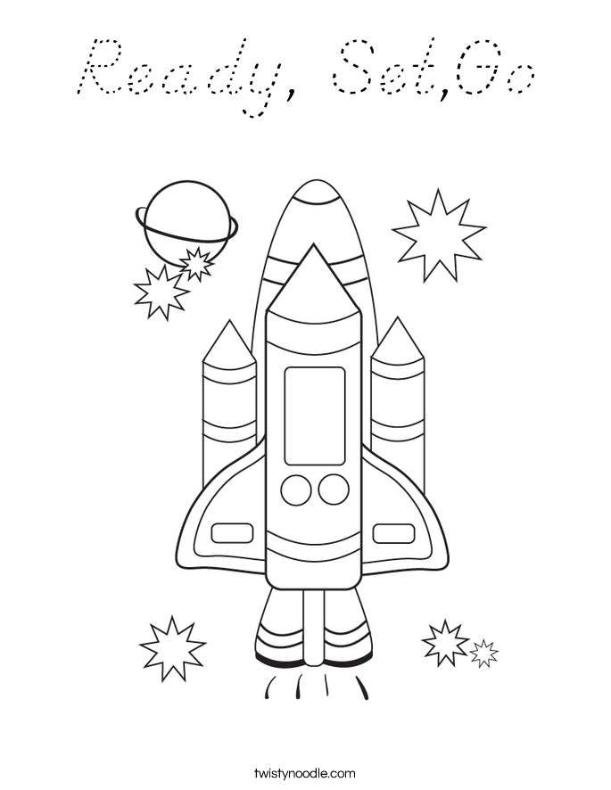 Ready, Set,Go Coloring Page