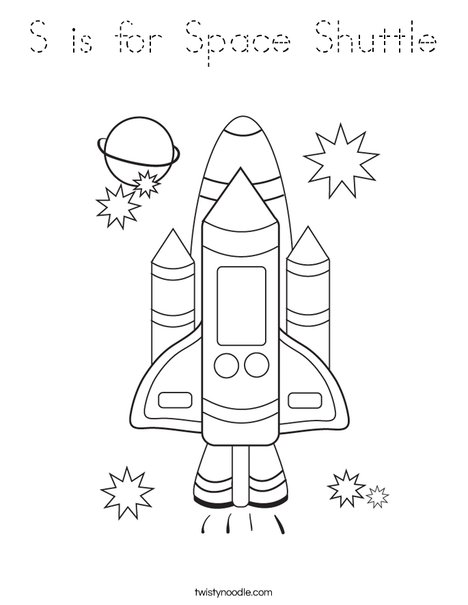 Space Shuttle Coloring Page