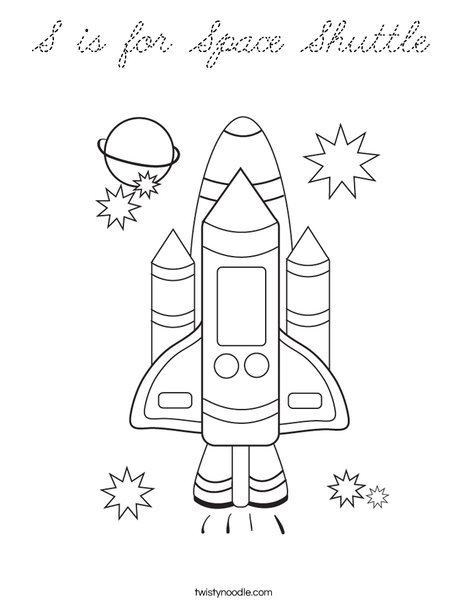 Space Shuttle Coloring Page