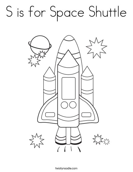 Space Shuttle Coloring Page