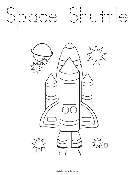 Space Shuttle Coloring Page