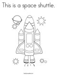 This is a space shuttle.Coloring Page