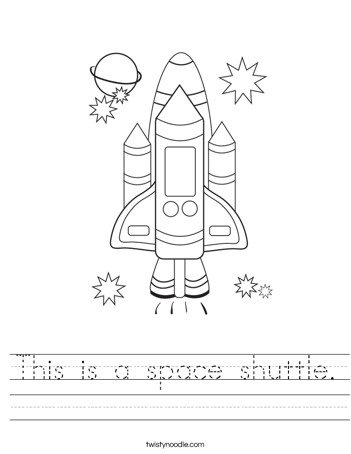 This is a space shuttle Worksheet - Twisty Noodle