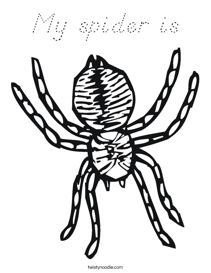 My spider is Coloring Page