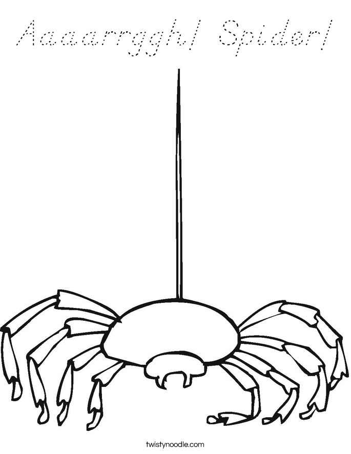 Aaaarrggh! Spider! Coloring Page