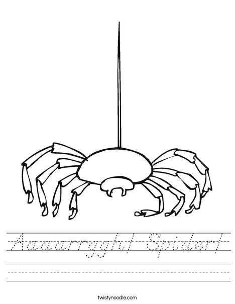 Spider with Web Strand Worksheet