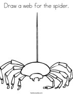 Draw a web for the spider Coloring Page