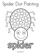 Spider Dot Painting Coloring Page