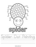 Spider Dot Painting Worksheet
