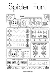 Spider Fun Coloring Page