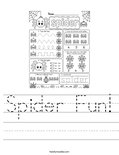 Spider Fun! Worksheet