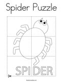 Spider Puzzle Coloring Page