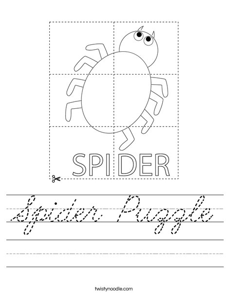 Spider Puzzle Worksheet