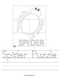Spider Puzzle Worksheet