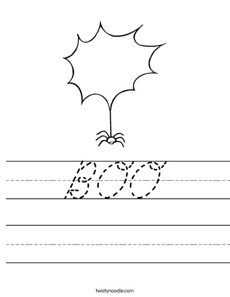 Spider with Blank Web Worksheet