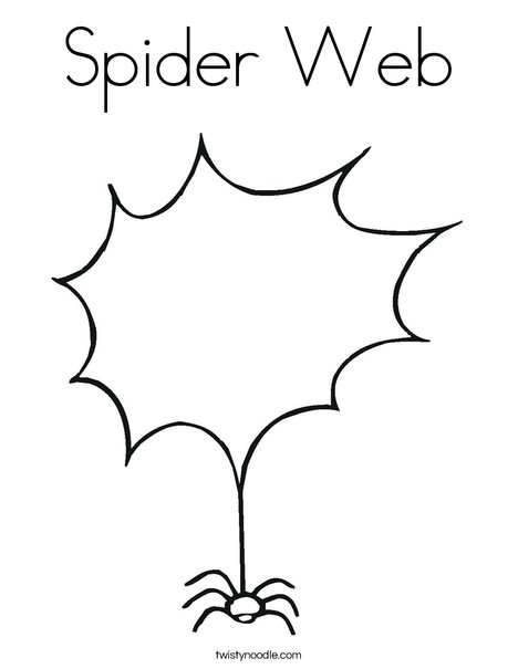 Spider with Blank Web Coloring Page