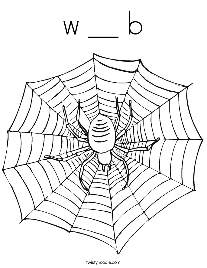 w __ b Coloring Page