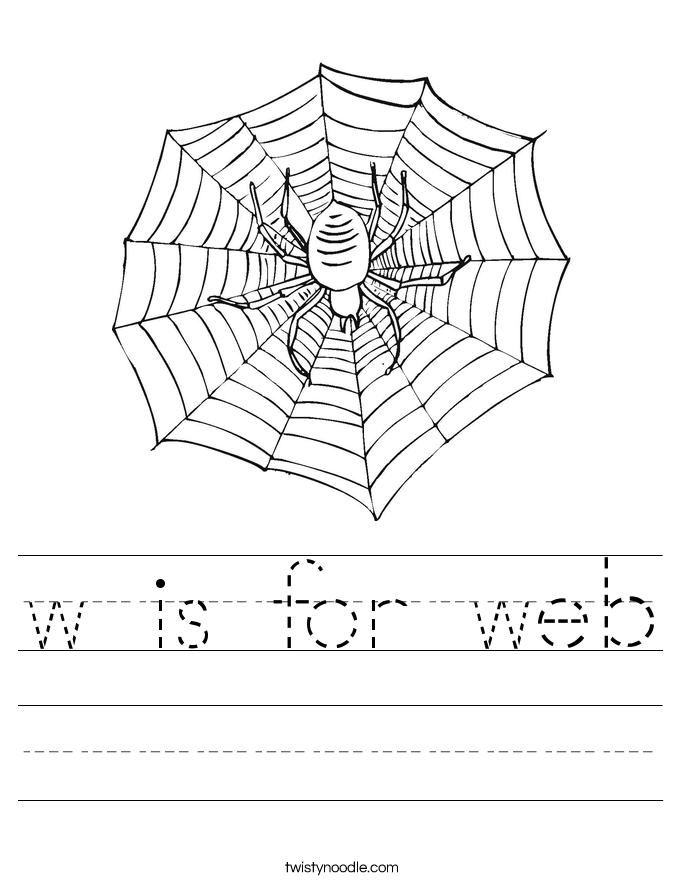 w is for web Worksheet