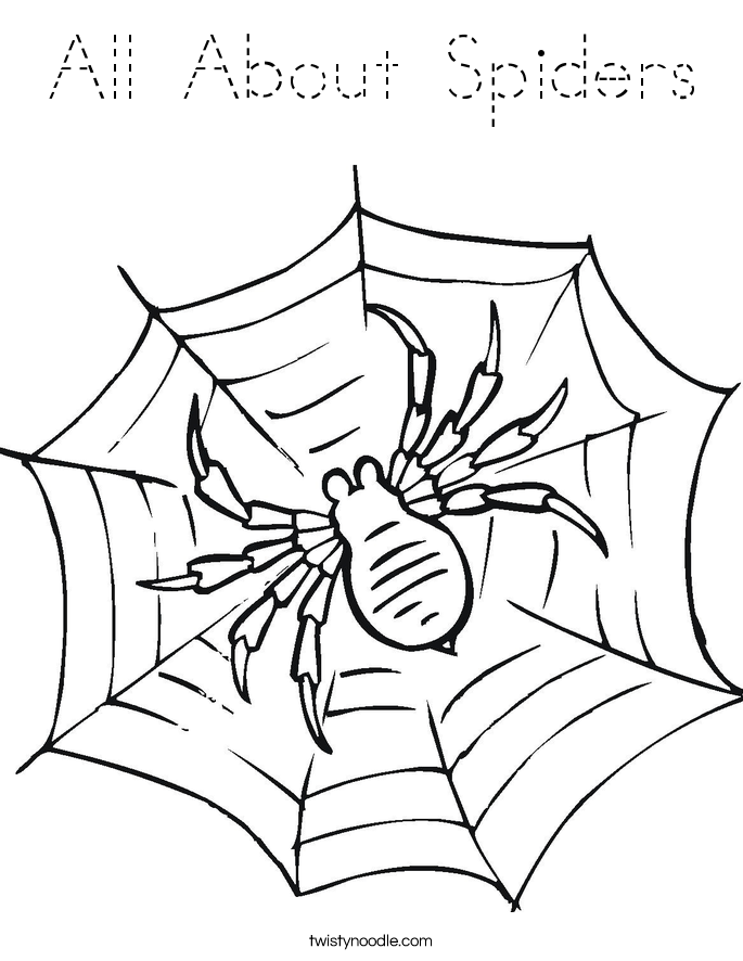All About Spiders Coloring Page
