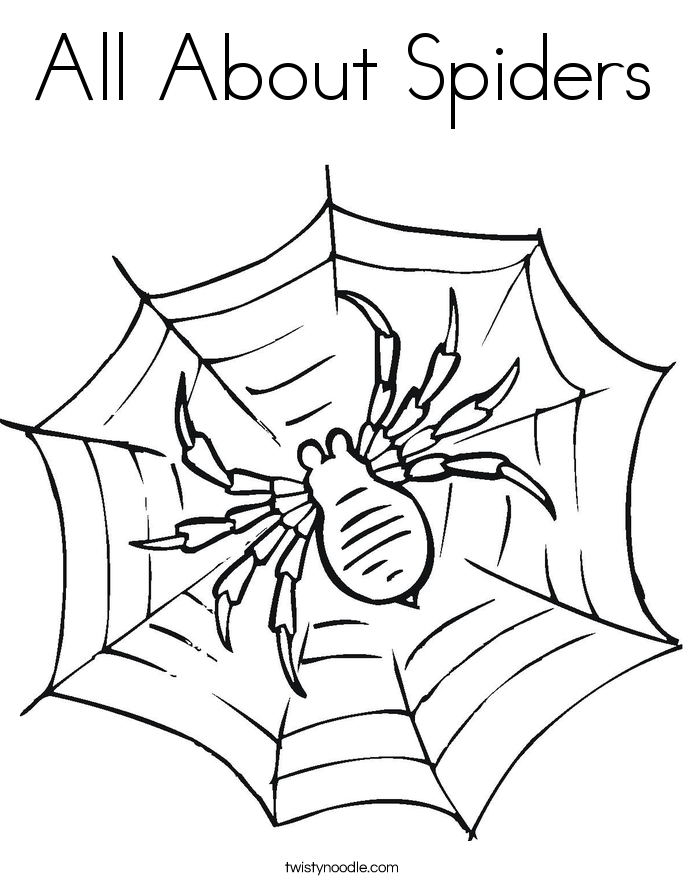 All About Spiders Coloring Page
