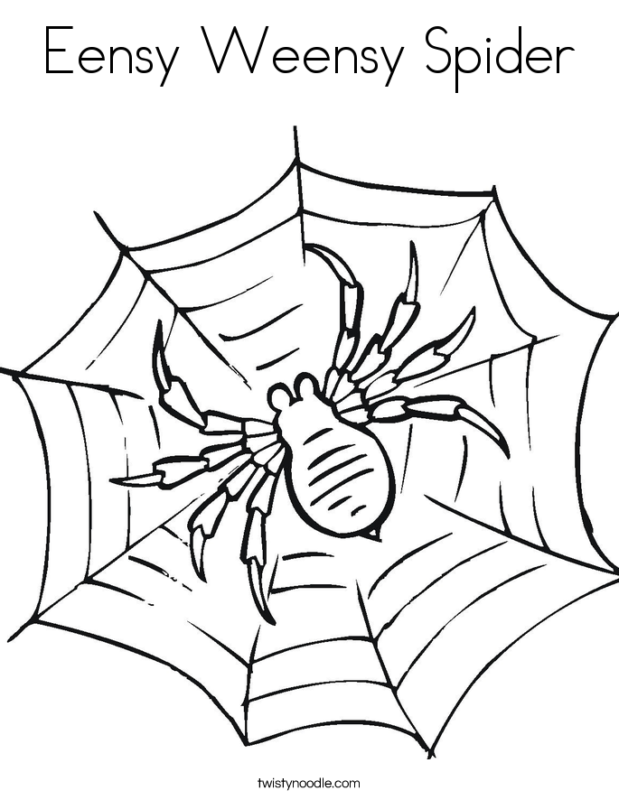 Eensy Weensy Spider Coloring Page