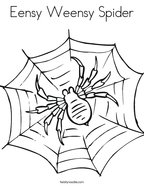 Eensy Weensy Spider Coloring Page