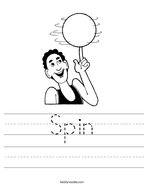 Spin Handwriting Sheet