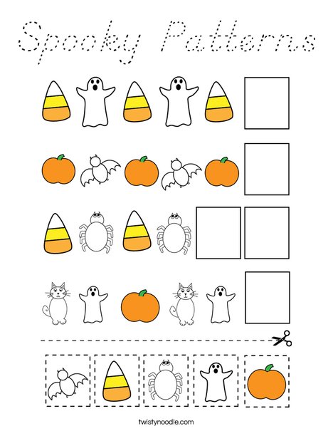 Spooky Patterns Coloring Page