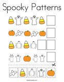 Spooky Patterns Coloring Page